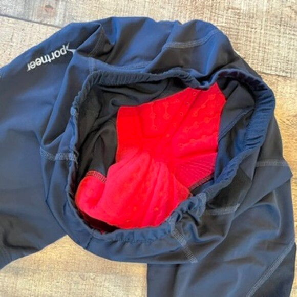 Sportneer Cycling Shorts Black 9" inseam Padded Seat Biking Active Athletic - Picture 4 of 6